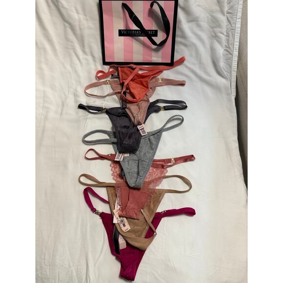 NWT Victoria’s Secret Thong Panty Bundle– Size XS – V-String Mix - Picture 2 of 2